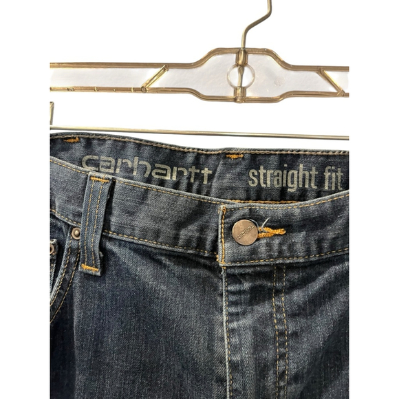 Carhartt Straight Fit Medium Wash Denim Jean Pants Mens Size 36x32 Casual Cotton - Picture 3 of 6